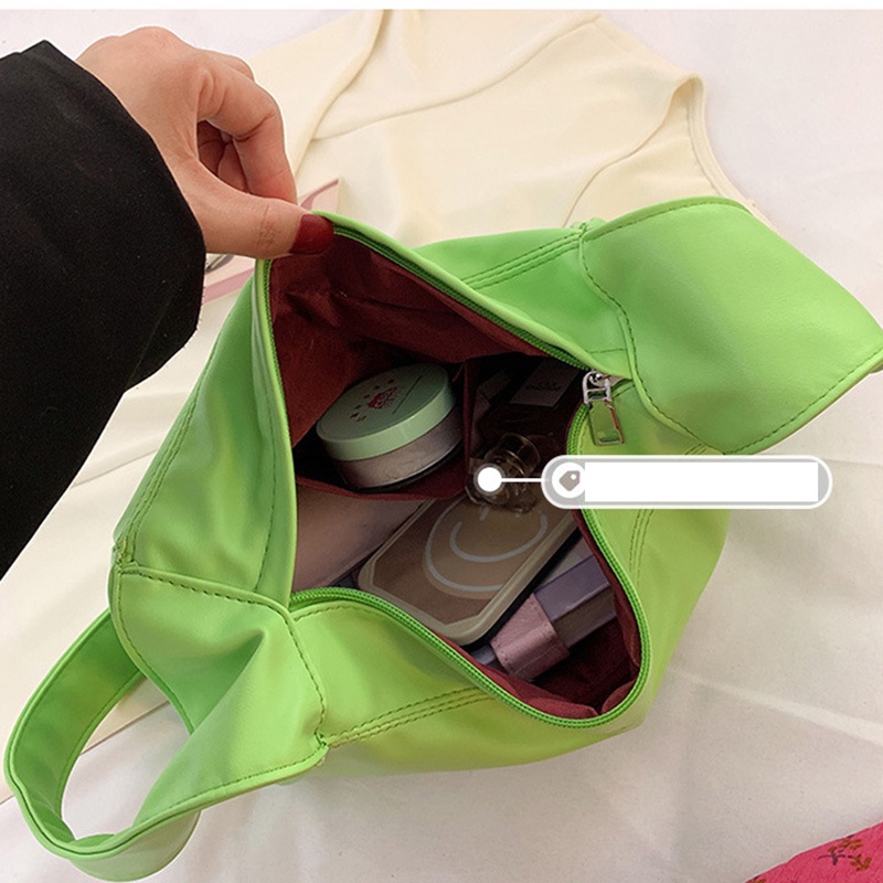 Túi Đeo Chéo Màu Trơn Có Khóa Kéo Thời Trang Cho Nữ