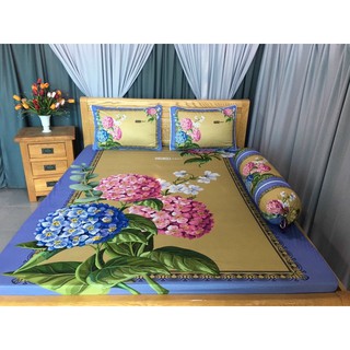 Drap thun ý 5D   mát lạnh- Drap Giường cấp
