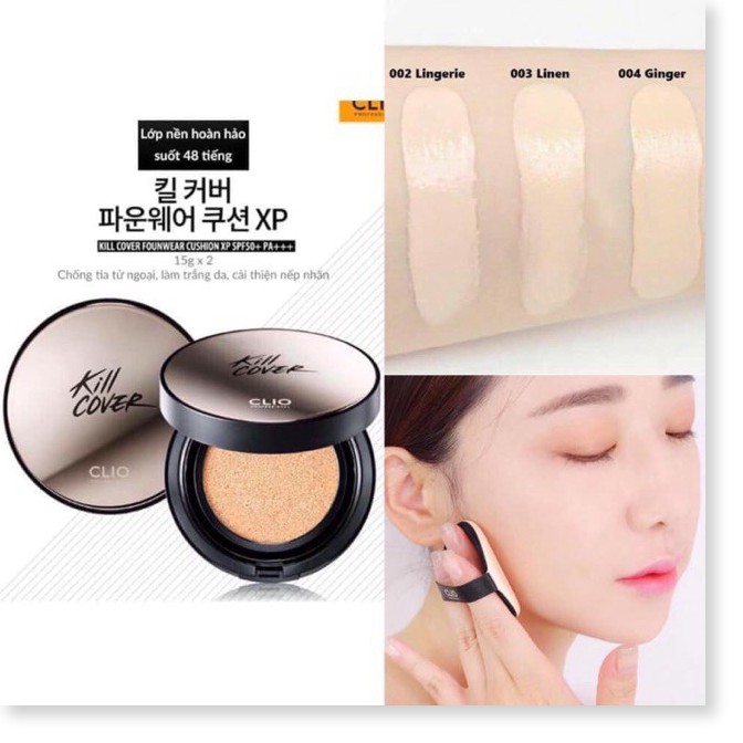 [Mã giảm giá của shop] Cushion Clio Kill Cover Founwear XP Mini Che Phủ Lâu Trôi SPF 50+ PA++ No.3