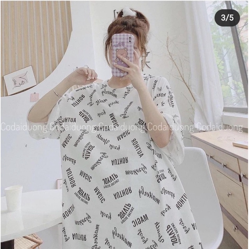 [Rẻ nhất shopee] Áo CHỮ IN FULL toàn thân unisex form rộng tay lỡ, áo đơn,áo đôi,áo nhóm siêu hot trend .Donnafashion