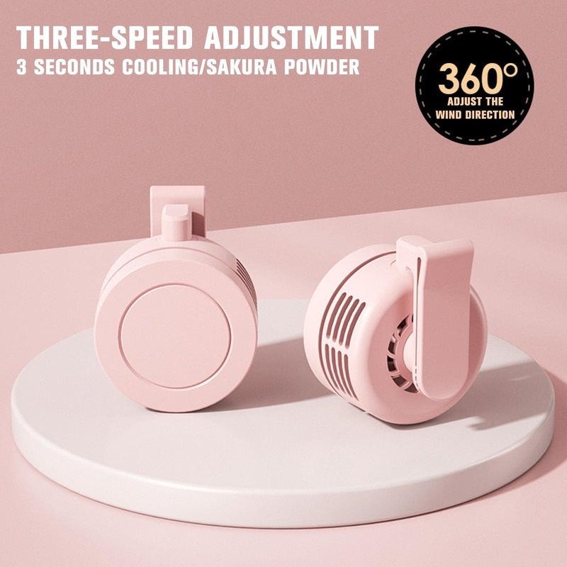 Quạt Làm Mát Không Cánh 3 Tốc Độ Có Thể Tùy Chỉnh Kèm Sạc USB Tiện Dụng
