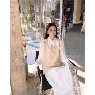 Áo len ghile nữ trơn - áo len mỏng cổ v lumip ah180 .