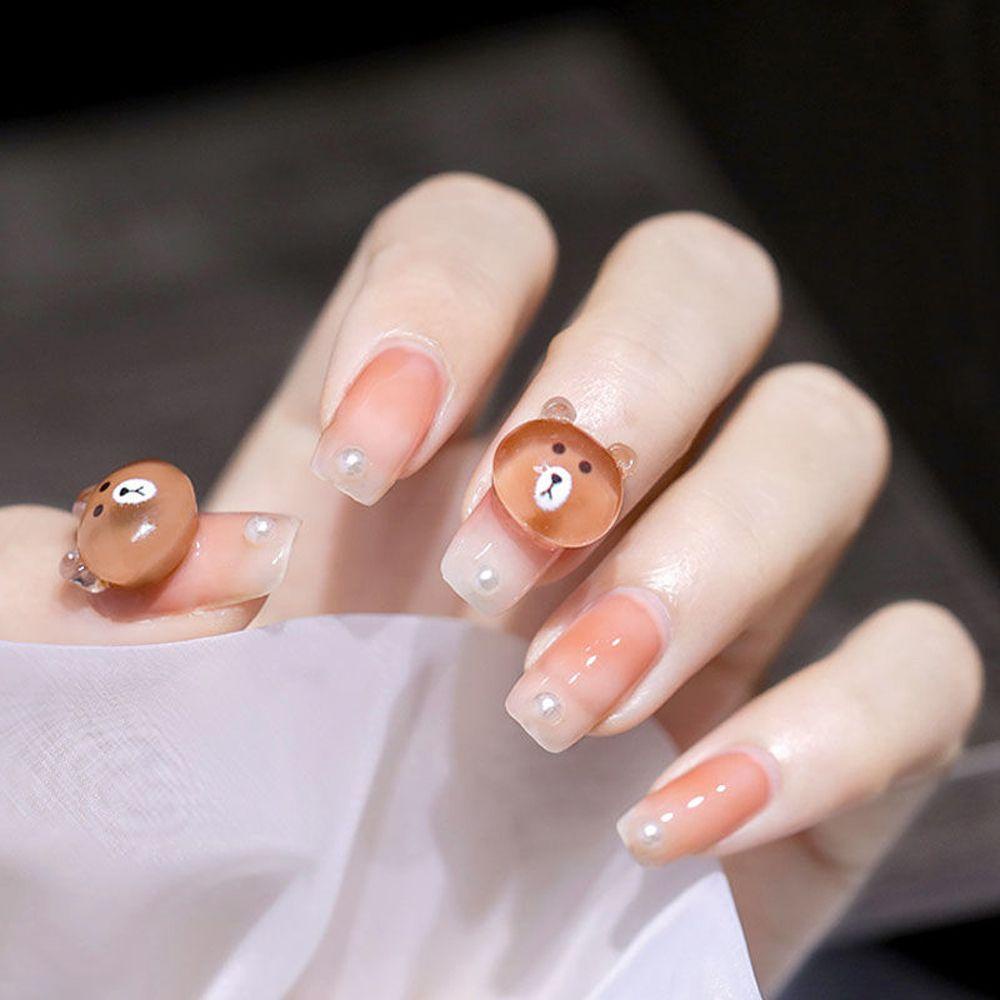 Mocho Phụ Kiện Trang Trí Móng Tay Hình Động Vật Thỏ Gấu Kulori Hoạt Hình Cho Nữ