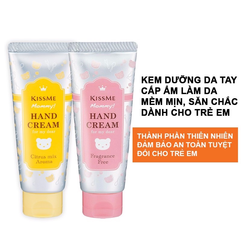 Kem Dưỡng Da Tay Cấp Ẩm Làm Da Mềm Mịn, Săn Chắc Dành Cho Trẻ Em Kissme Mommy Hand Cream 60g