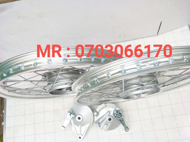 CẶP BÁNH CĂM WAVE DREAM NIỀN NHÔM BAN ZAI THÁI, ĐÙM SƠN BẠC ZIN CĂM MẠ CROM LOẠI 1,kèm 2 má phanh