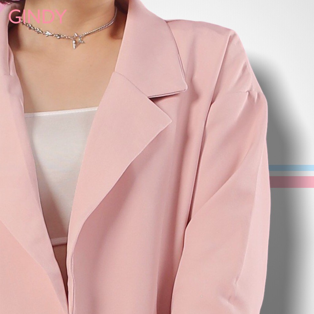 Áo khoác blazer nữ GINDY dự tiệc cuối năm dáng vest thời trang 2 lớp nhiều màu phong cách Hàn Quốc A30057
