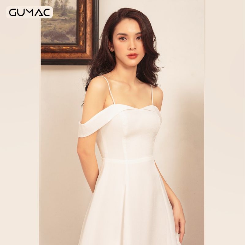 ĐẦM TRẮNG KEM HAI DÂY TRỄ VAI TIỂU THƯ SANG CHẢNH