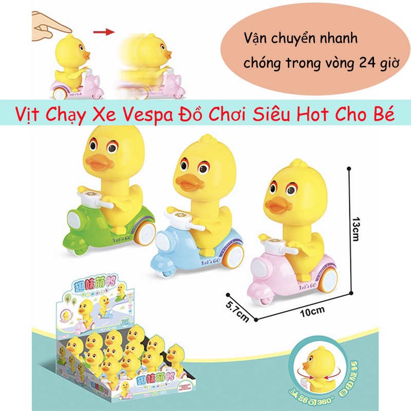 Đồ Chơi Vịt Con Đi Xe Máy Đáng Yêu, Ấn Là Chạy – Đồ Chơi Con Vịt Lái Xe Vespa Ngộ Nghĩnh