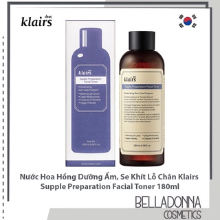 [MẪU MỚI] Nước Hoa Hồng Dưỡng Ẩm, Se Khít Lỗ Chân Lông Klairs Supple Preparation Facial Toner 180ml