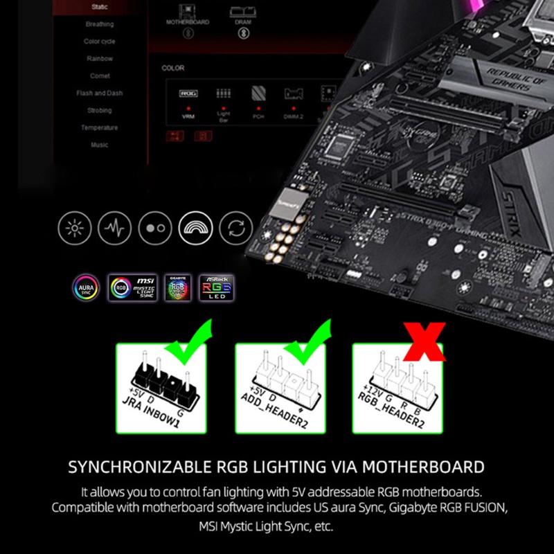 Quạt Tản Nhiệt Cpu 120mm Pwm Argb 4 Pin Rgb Chất Lượng Cao