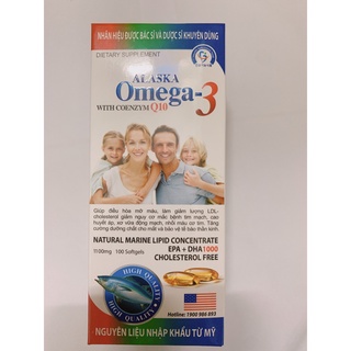 Dầu cá alaska omega 3 gia đình:hộp 100v