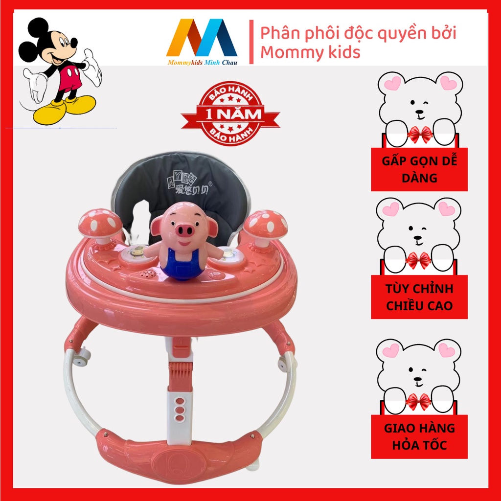 Xe tập đi cao cấp LUCKMAN , có nhạc,có thể chỉnh chiều cao phù hợp cho bé