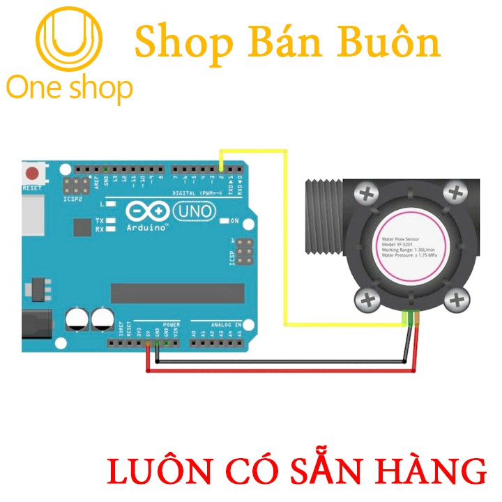 Cảm Biến Lưu Lượng Nước YF-S401 3-6L/min Máy Lọc Nước Máy Pha Cafe