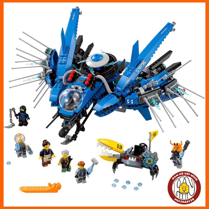 Đồ chơi xếp hình - Máy bay xanh movie Ninjago  - Siêu đẹp - Bela 10721 - Ảnh thật !