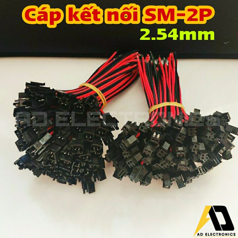 100 CẶP JACK CÁP SM-2P 2.54MM ĐỰC - CÁI