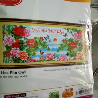 Tranh thêu vinh hoa phú  quý