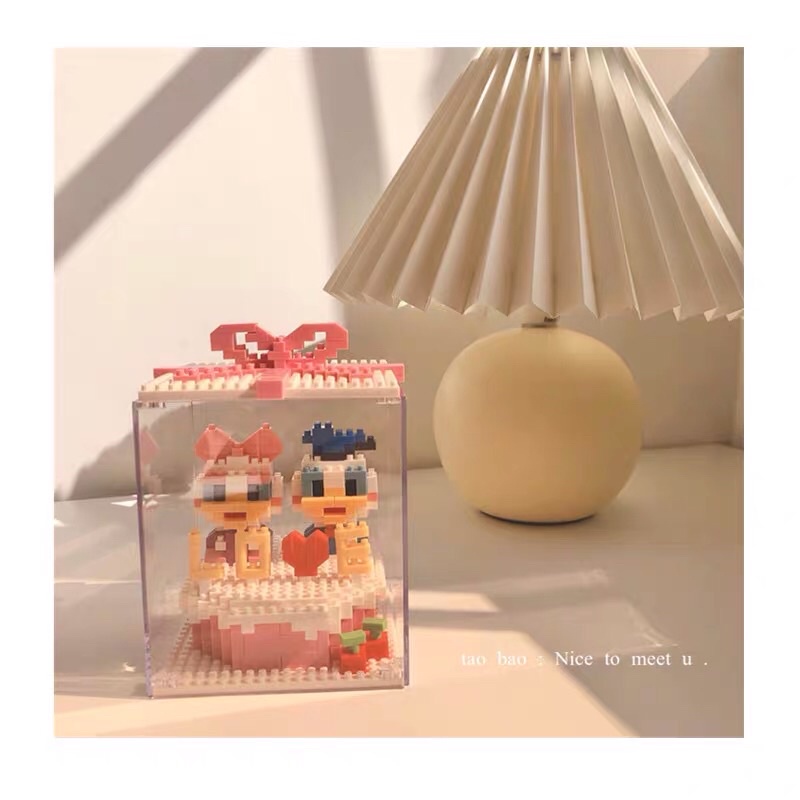 Đồ chơi lego lắp ráp hình hộp quà/đồ handmade/quà tặng cặp đôi