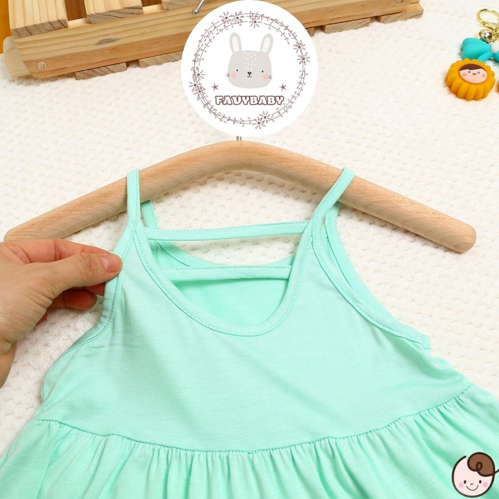 Váy Dây MINKY MOM Chính Hãng Bé Gái Vải Thun Lạnh Váy Xoè Trơn Xinh Xắn Cho Bé Đi Học Đi Chơi 0 1 2 3 4 5 Tuổi-Favybaby