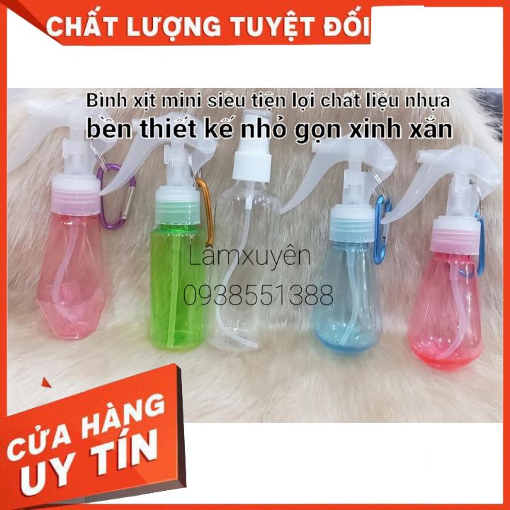 Chai xịt móc khóa 60ml bình chiết có móc gài carabiner tiện dụng mang theo du lịch  Freeship   loại 1 giá rẻ tận gốc .