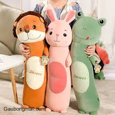 Gấu bông thỏ ếch khỉ, Gối ôm Cho Bé Vải Miniso Mềm mịn an toàn