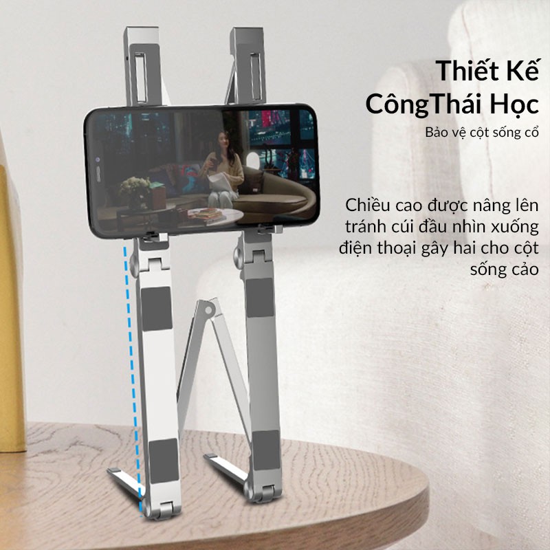 Giá Đỡ iPhone, iPad, Đế Nâng Laptop Macbook RETRO Creative Stand  3 in 1 Dễ Dàng Gấp Gọn Đa Năng, Kích Thước Siêu Nhỏ