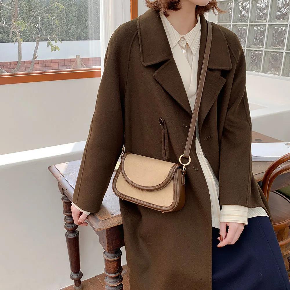Túi Đeo Chéo Da PU Thời Trang Retro Cho Nữ