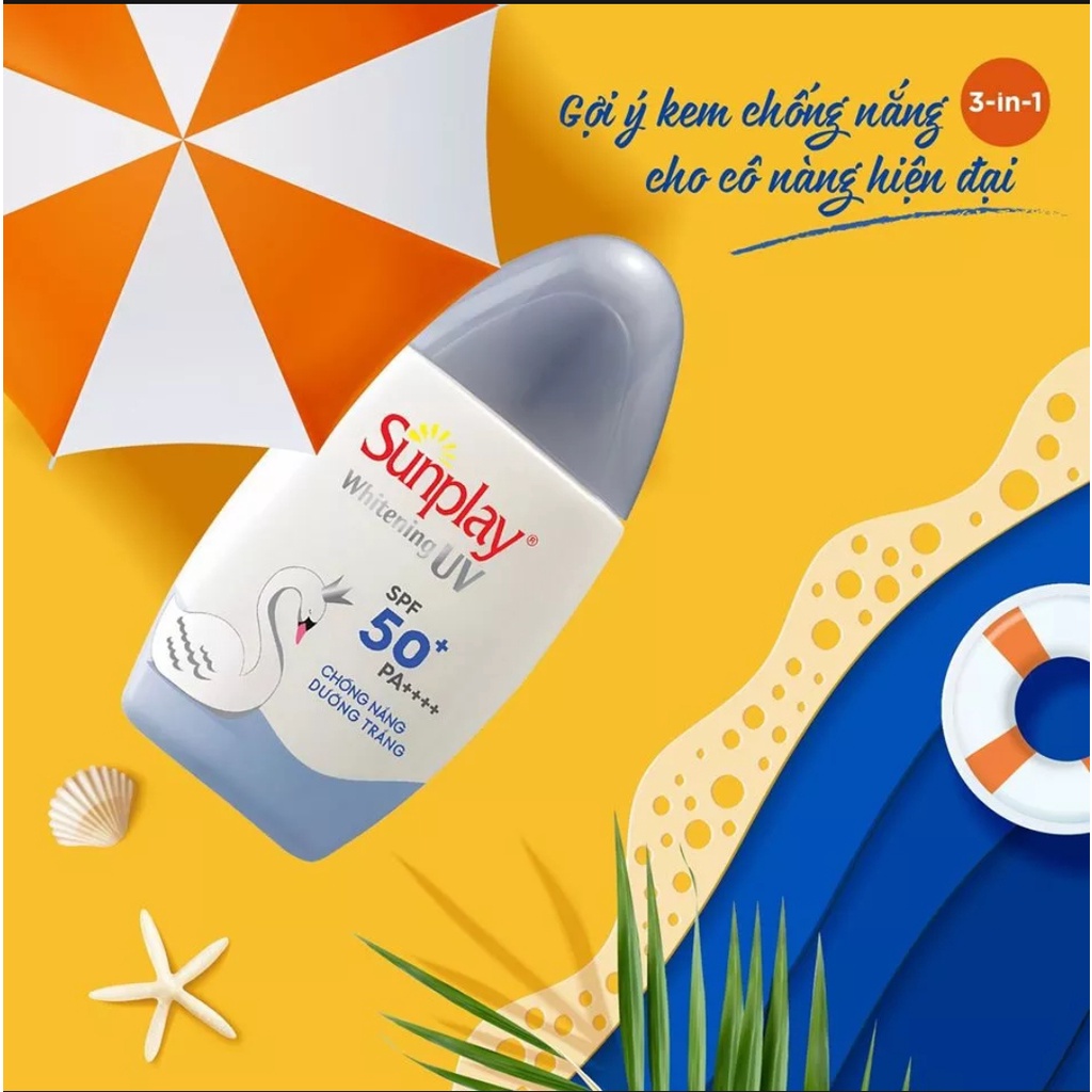 Sữa chống nắng dưỡng da trắng đẹp Sunplay Whitening UV SPF 50+ PA++++ 30g