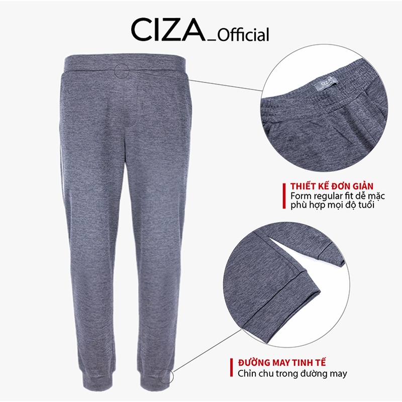 Quần nỉ nam jogger CIZA thể thao giữ nhiệt mùa đông phong cách trẻ trung size S M L XL QGDR07