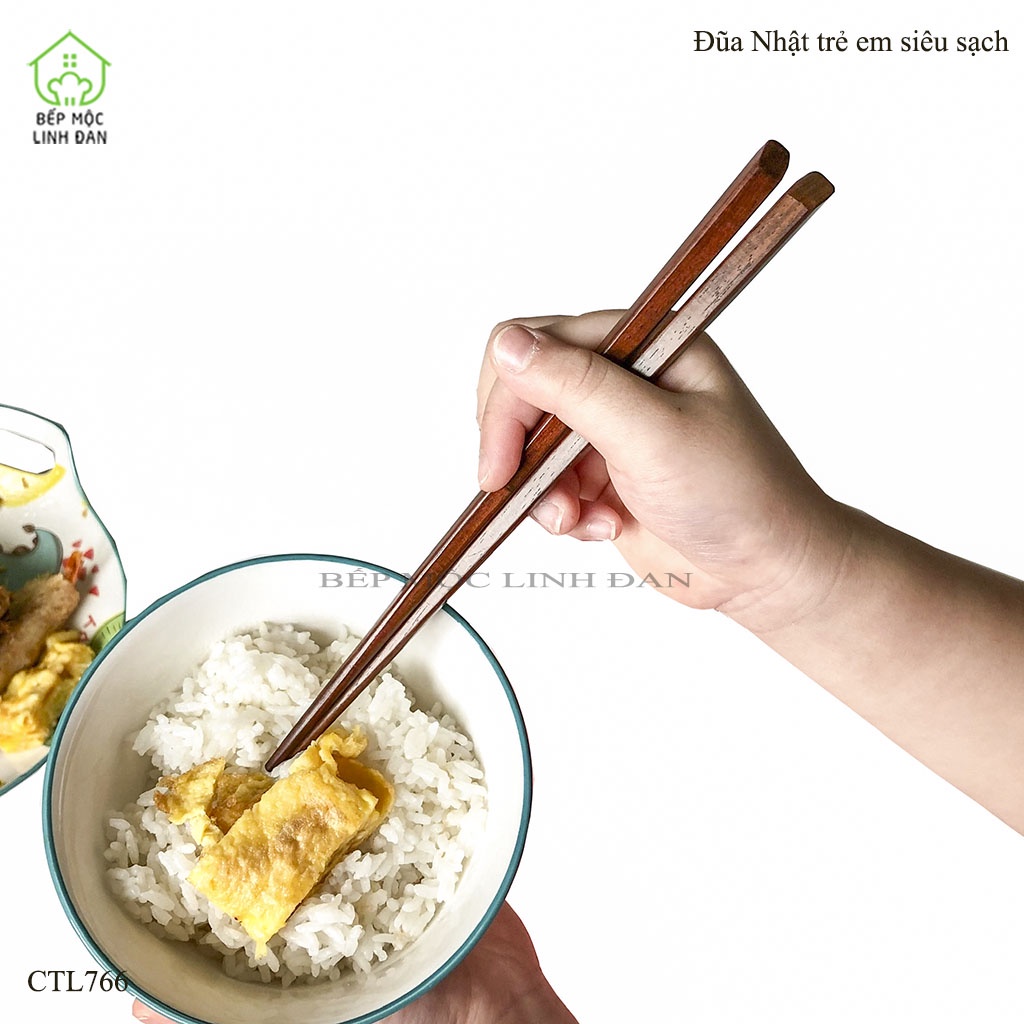 Đũa Nhật Trẻ Em Gỗ Trắc HAHANCO   Giúp Bé Dùng Đũa Dễ Dàng