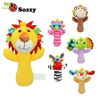 ♥♣♥ Sozzy Musical Rattles Plush Baby Toys Cartoon Animal Handle Rattles Cute Toy