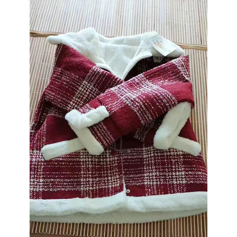 Order | Áo khoác retro len lót lông | BigBuy360 - bigbuy360.vn