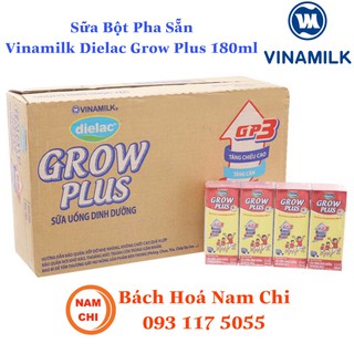 [Thùng 48 Hộp] Sữa Bột Pha Sẵn Vinamilk Dielac Grow Plus 180ml Hỗ Trợ Tăng Cân Cho Trẻ