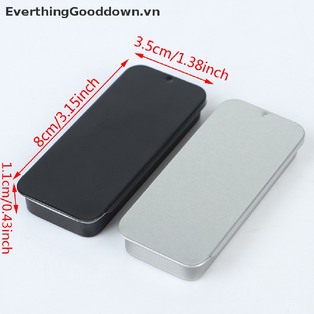 Hộp Thiếc Mini Có Nắp Trượt Dùng Đựng Thuốc / Trang Sức Tiện Dụng
