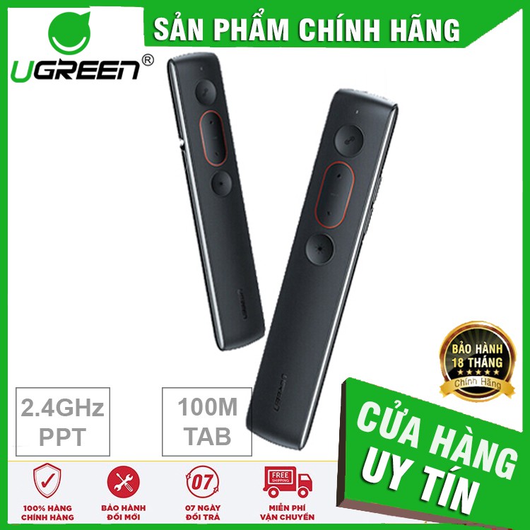 Bút trình chiếu Laser Ugreen 60327 ✔HÀNG CHÍNH HÃNG ✔ Khoảng cách sử dụng tới 100m