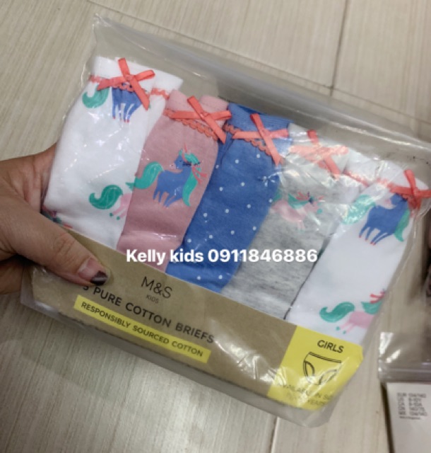 Set 3,5 quần chip bé gái