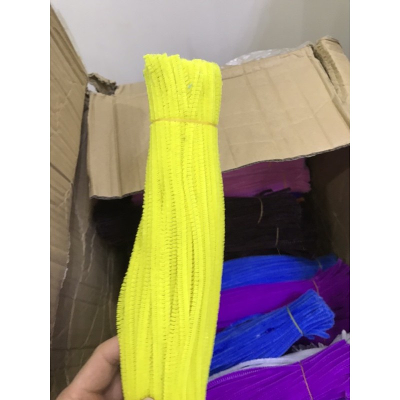 Bó 100 kẽm nhung 30cm màu Macaron