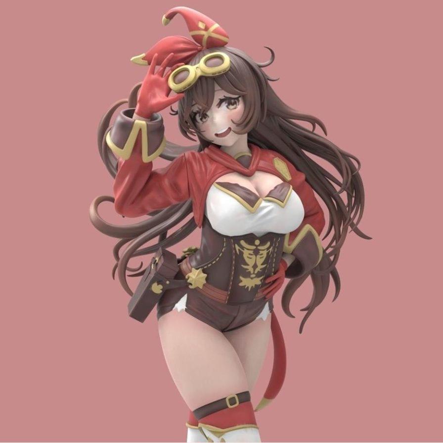 Mô Hình Amber Genshin Impact Bằng Chất Liệu Nhựa Resin - Cao 18 cm