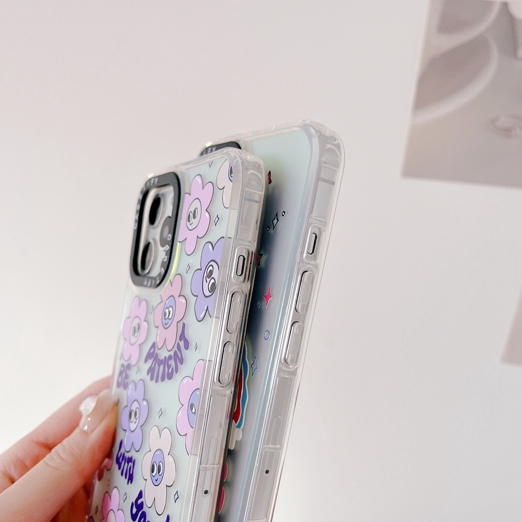 Ốp Điện Thoại TPU Hình Hoa Cầu Vồng Màu Laser Cho IPhone 14PM 11 13 12 Pro Max XR X / XS XSMAX