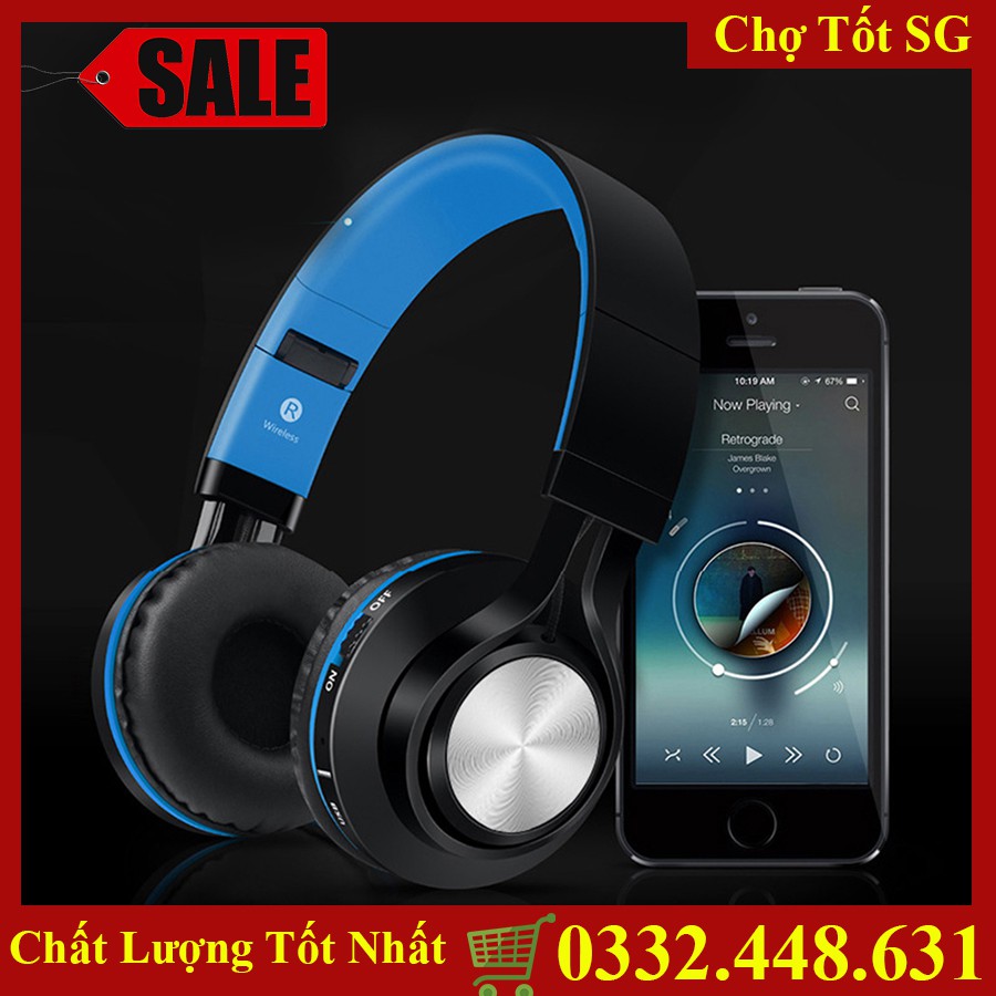 ✔️ Tai Nghe Chụp Tai Buetooth Beat Chơi Game Có Micro Thiết Kế Thể Thao Kèm Jack 3.5 Siêu Bass DJ [Bảo Hành 1 Đổi 1]