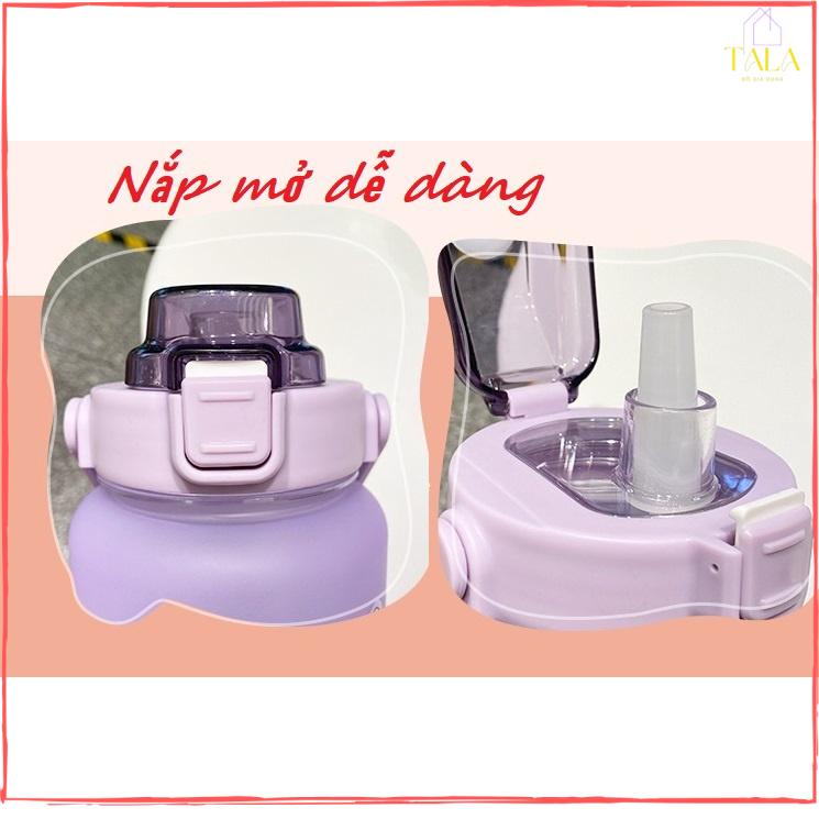 Bình Nước Chia Giờ Nhắc Uống Nước 2 Lít- Bình Nước Siêu Tiện Dụng