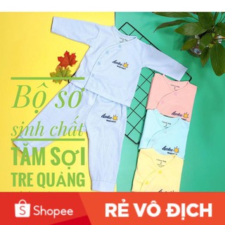Quần áo trẻ em 💓FREESHIP💓 Bộ sợi tre sơ sinh cài lệch màu LEE