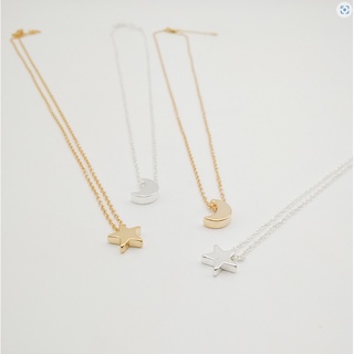 📛 RẺ VÔ ĐỊCH 📛 Dây chuyền mặt trăng  đơn 2 màu vàng và trắng cho nữ