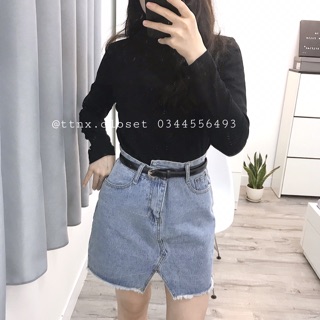 Chân váy jeans chữ A