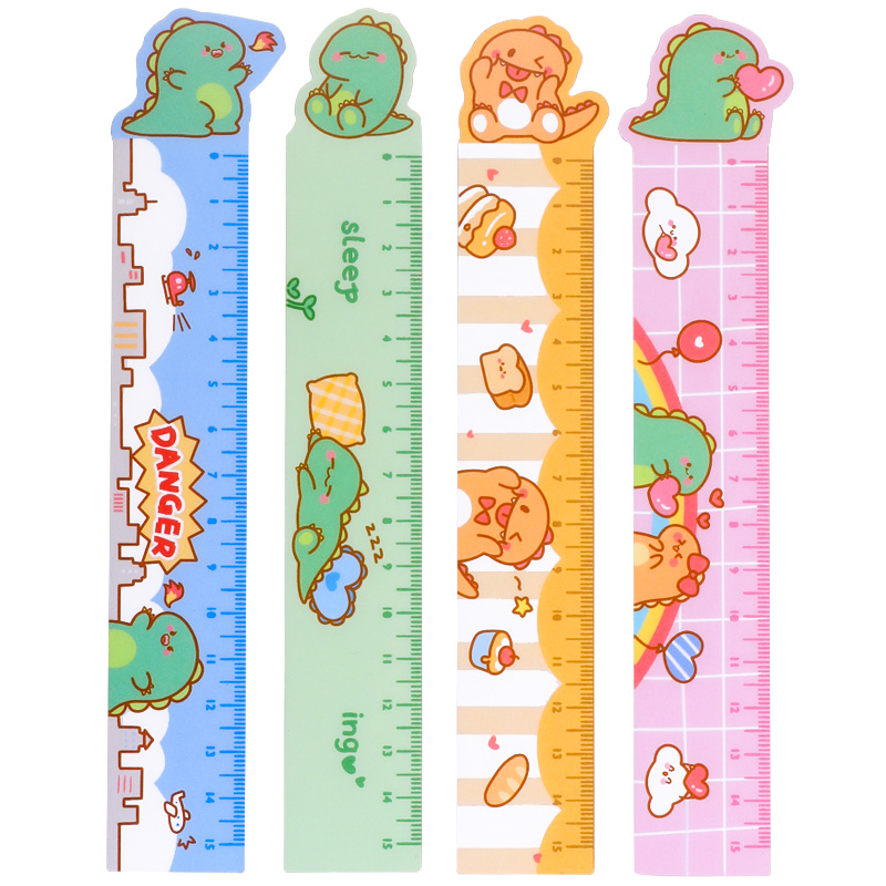 INS Japanese Cartoon Soft Ruler 15cm Bendable Student Drawing Measuring Tool Ruler with Magnetic