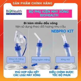 (HỎATỐC) Bộ phụ kiện máy xông mũi họng BIOHEALTH NEBPRO NEBEASY điều chỉnh tốc độ xông, Máy khác cùng đầu cắm dùng được