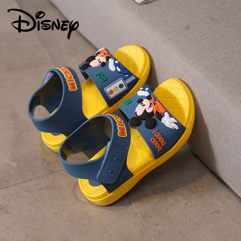 Giày Đế Mềm Chống Trượt Hình Chuột Mickey Dễ Thương Cho Bé