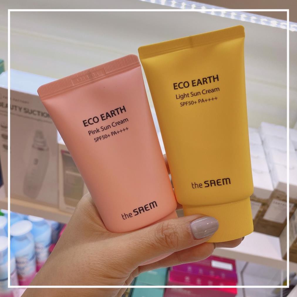 Kem Chống Nắng The SAEM Eco Earth Pink Sun Cream SPF 50+ | BigBuy360 - bigbuy360.vn