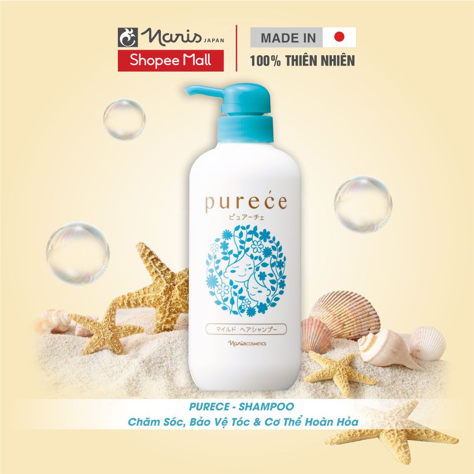 Dầu gội Naris Purece Mild Hair Shampoo LS 550ml/ 1 chai