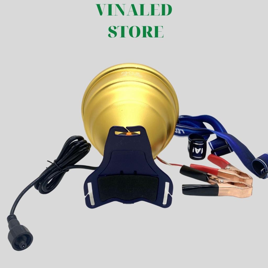 Đèn pin đội đầu đèn kẹp bình ác quy P90 TC 898 dùng soi nấm mối đi biển chóa đèn 13.5cm