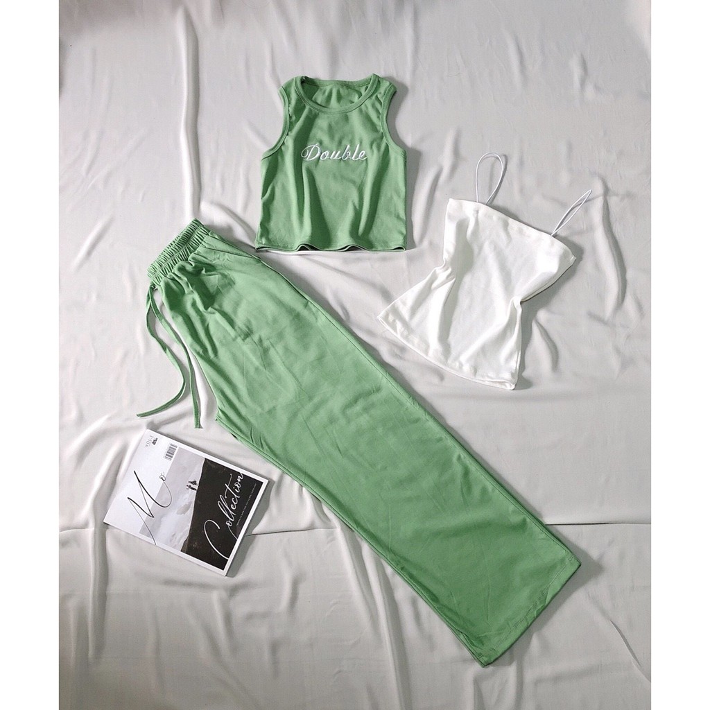 quần thun cotton ống rộng xinh xắn | BigBuy360 - bigbuy360.vn